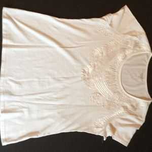 Coldwater Creek White Scoop-Neck Tee NWOT